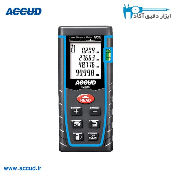 متر لیزری 40 متری (حجم-مساحت زاویه) Accud (اکود با گارانتی شرکتی) مدل TM40
