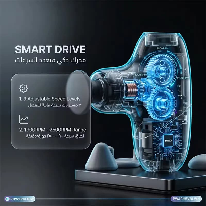 ماساژور پاورولوژی مدل POWEROLOGY PWJCM5VBLWH — تصویر ۴