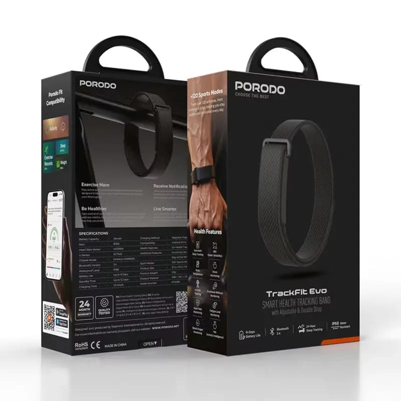 دستبند هوشمند پرودو مدل PORODO PD1068BK — تصویر ۷