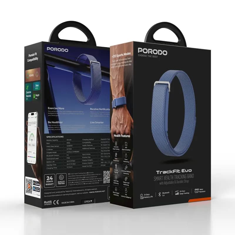 دستبند هوشمند پرودو مدل PORODO PD1068BK — تصویر ۸