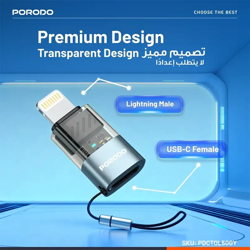 تبدیل OTG پرودو مدل PORODO PDCTOL50GY — تصویر ۵