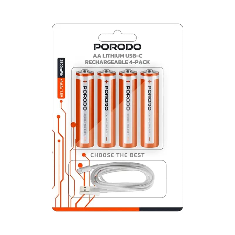باتری قلمی شارژی پرودو مدل PORODO PDAA25RB