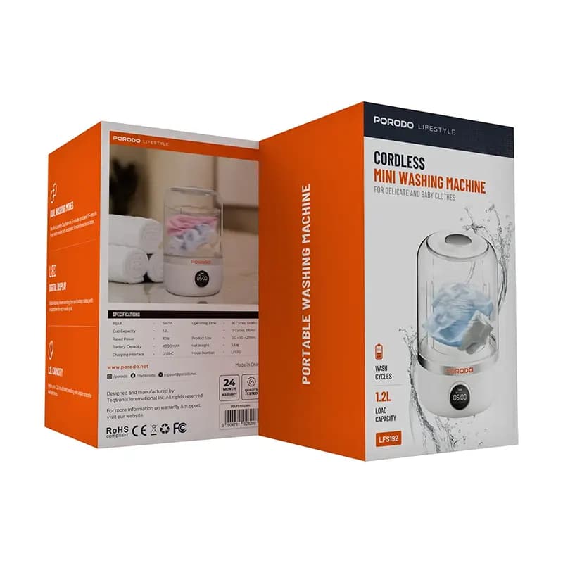 ماشین لباسشویی مینی پرودو مدل PORODO PDLFST192WH — تصویر ۵