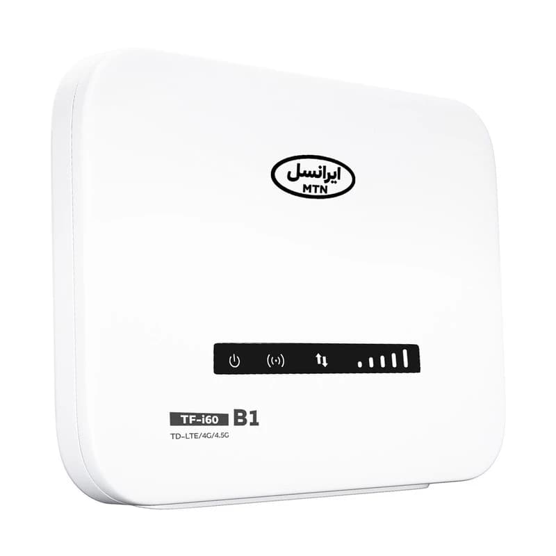 مودم 4.5G ایرانسل مدل TF-i60 B1 به همراه 800 گیگ اینترنت یکساله و یک عدد سیم کارت طلایی ایرانسل