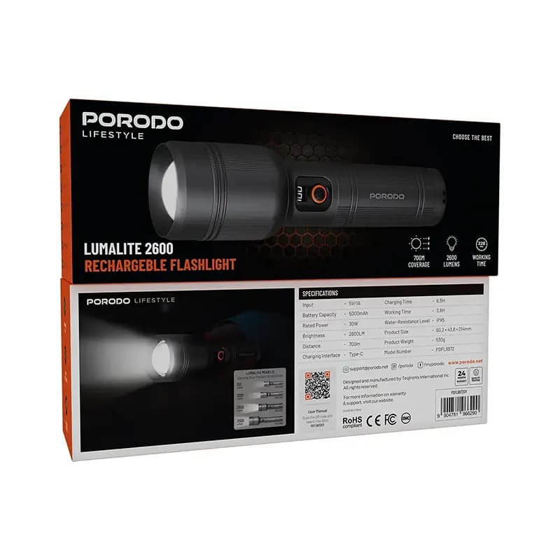 چراغ قوه پرودو مدل PORODO PDFL9972GY — تصویر ۷