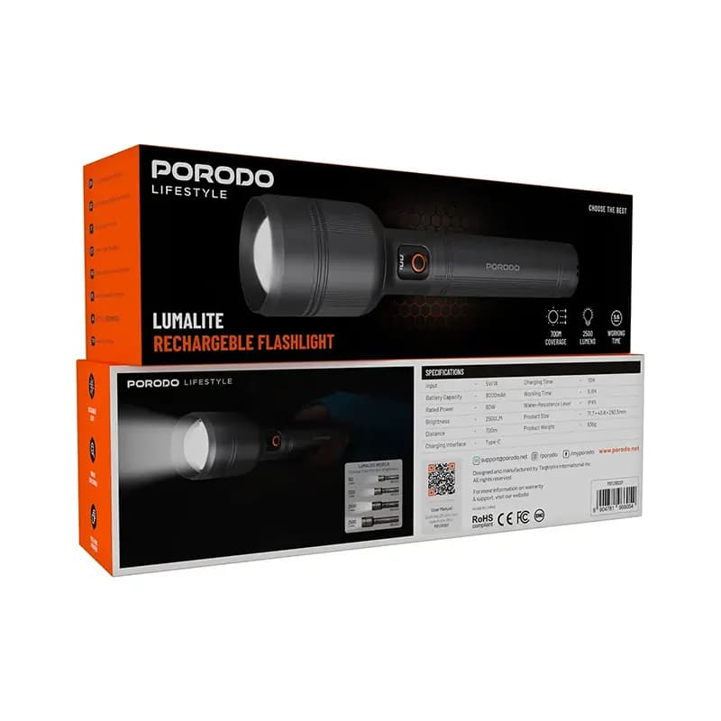 چراغ قوه پرودو مدل PORODO PDFL5102GY — تصویر ۷