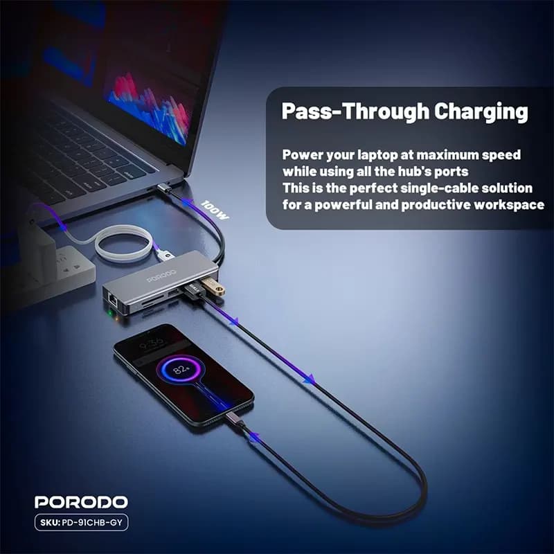 هاب پرودو مدل PORODO PD91CHBGY — تصویر ۸