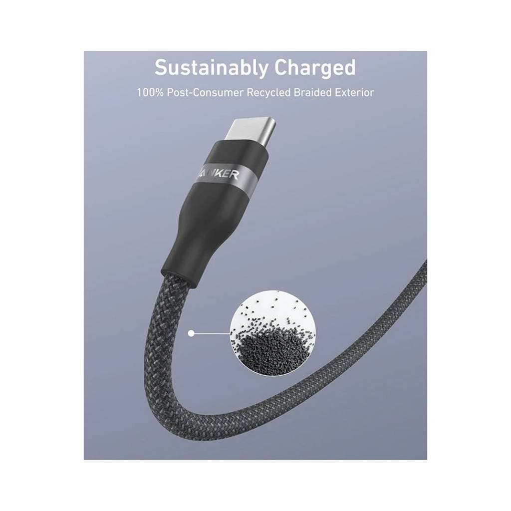 کابل شارژ کنفی USB-C به USB-C انکر مدل Anker A82E2H12 توان ۲۴۰ وات طول 1.8 متر با گارانتی 18 ماهه شرکتی — تصویر ۵