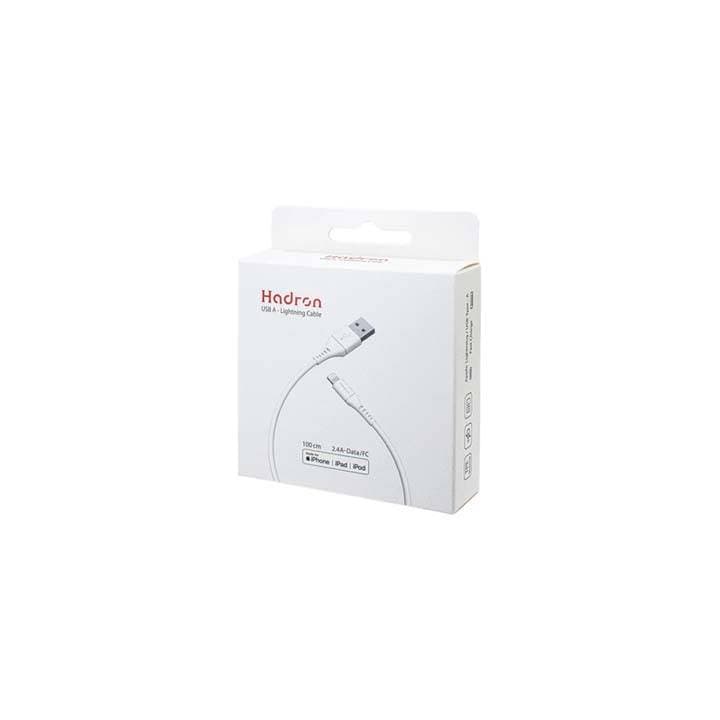 کابل شارژ USB به لایتنینگ هادرون مدل Hadron HTC-A-L01 جریان 2.4 آمپر طول 1 متر با گارانتی 12 ماهه شرکتی — تصویر ۶