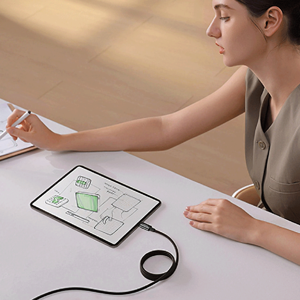کابل فست شارژ USB-C به USB-C باسئوس مدل Baseus Tungsten Gold توان 100 وات طول 1 متر با گارانتی 24 ماهه شرکتی — تصویر ۷