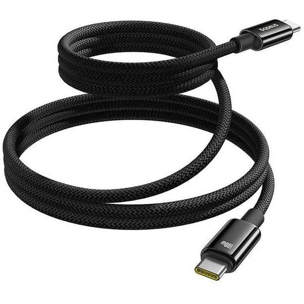 کابل فست شارژ USB-C به USB-C باسئوس مدل Baseus Tungsten Gold توان 100 وات طول 1 متر با گارانتی 24 ماهه شرکتی — تصویر ۲