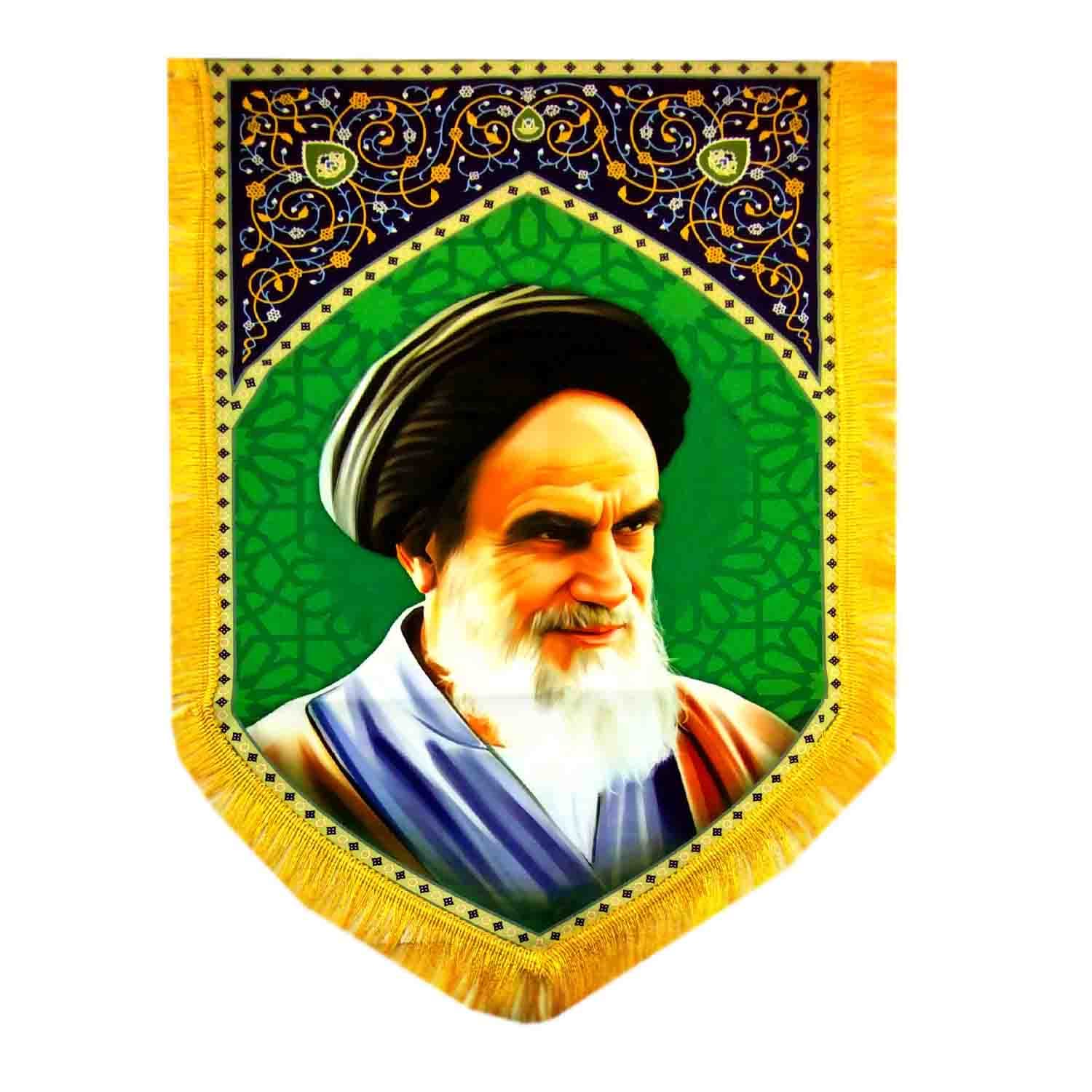 بیرق مخمل 70در100 دالبری امام خمینی ره-طرح محراب کد 103161