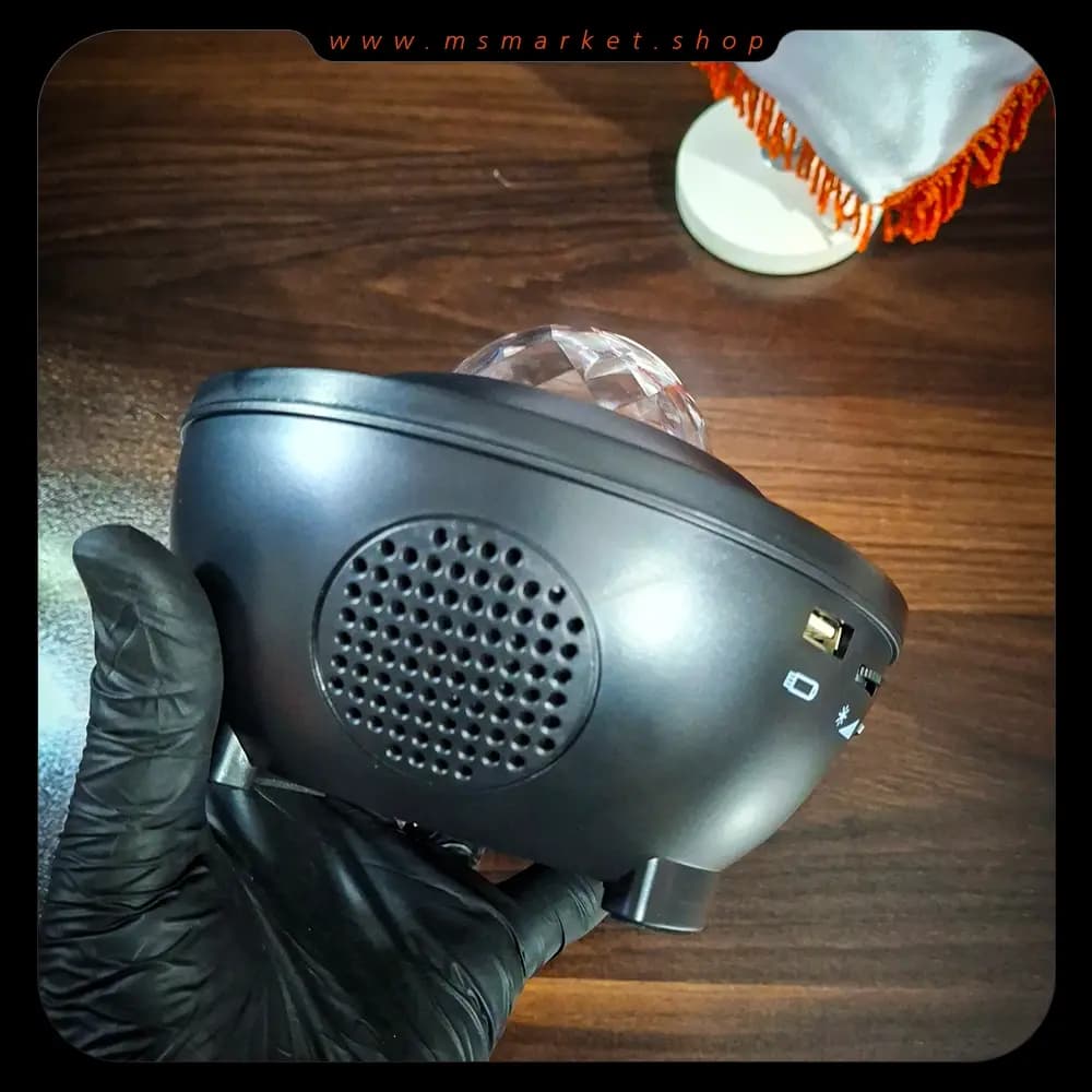 پروژکتور کهکشانی و اسپیکر بلوتوثی مدل Star Galaxy Projector — تصویر ۳