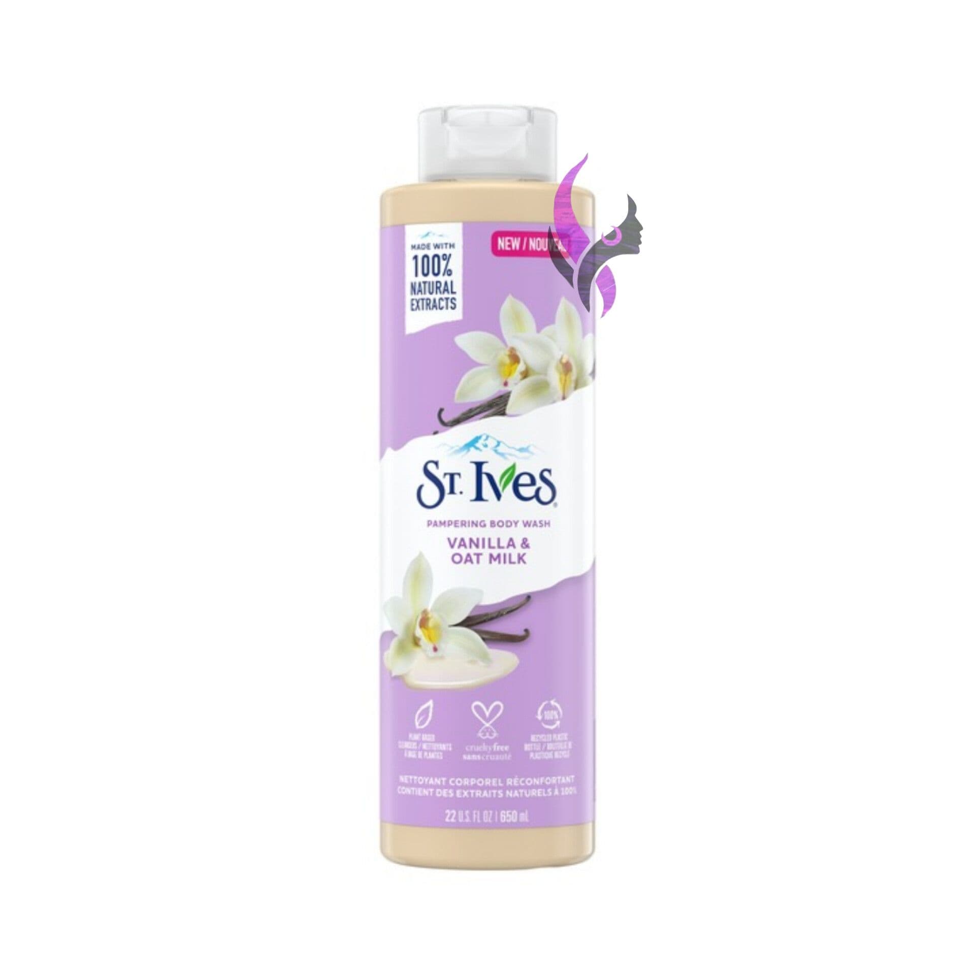 شامپو بدن وانیل و جوی دوسر سینت ایوز St Ives Vanilla Oat Milk حجم 650 میلی لیتر