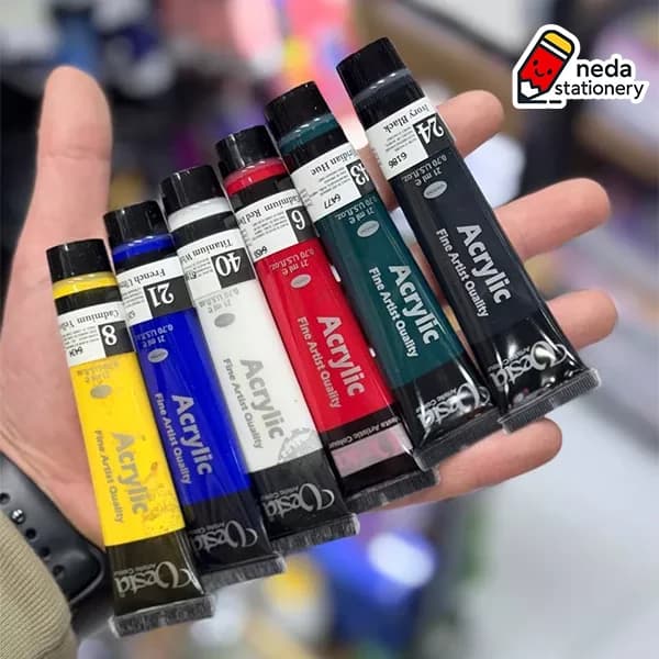 رنگ اکریلیک وستا ۶ رنگ ۲۱ میل