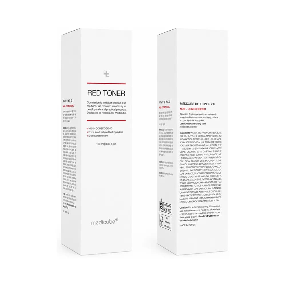 تونر ضد جوش و تسکین دهنده RED TONER مدی کیوب 100 میلی لیتر — تصویر ۳