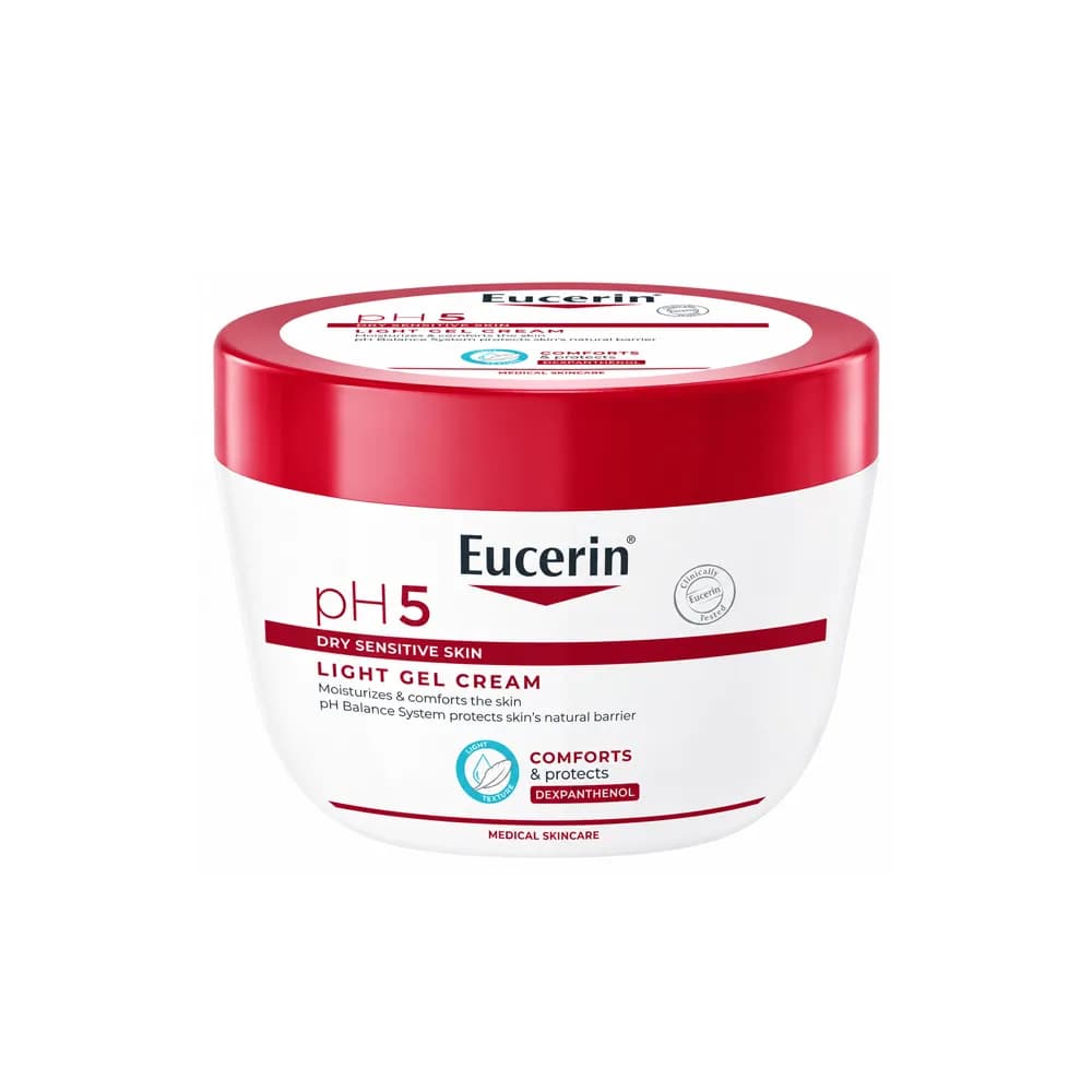 ژل کرم آبرسان و مرطوب کننده بدن اوسرین Eucerin pH5 Gel Cream مناسب پوست خشک و حساس 350 میلی لیتر