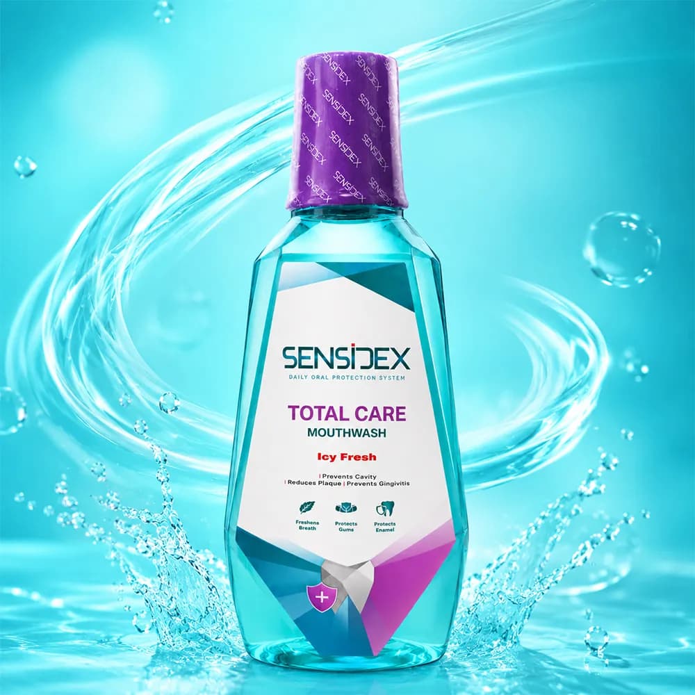 محلول دهانشویه کامل سنسیدکس مدل Icy Fresh حجم 420 میلی لیتر — تصویر ۴
