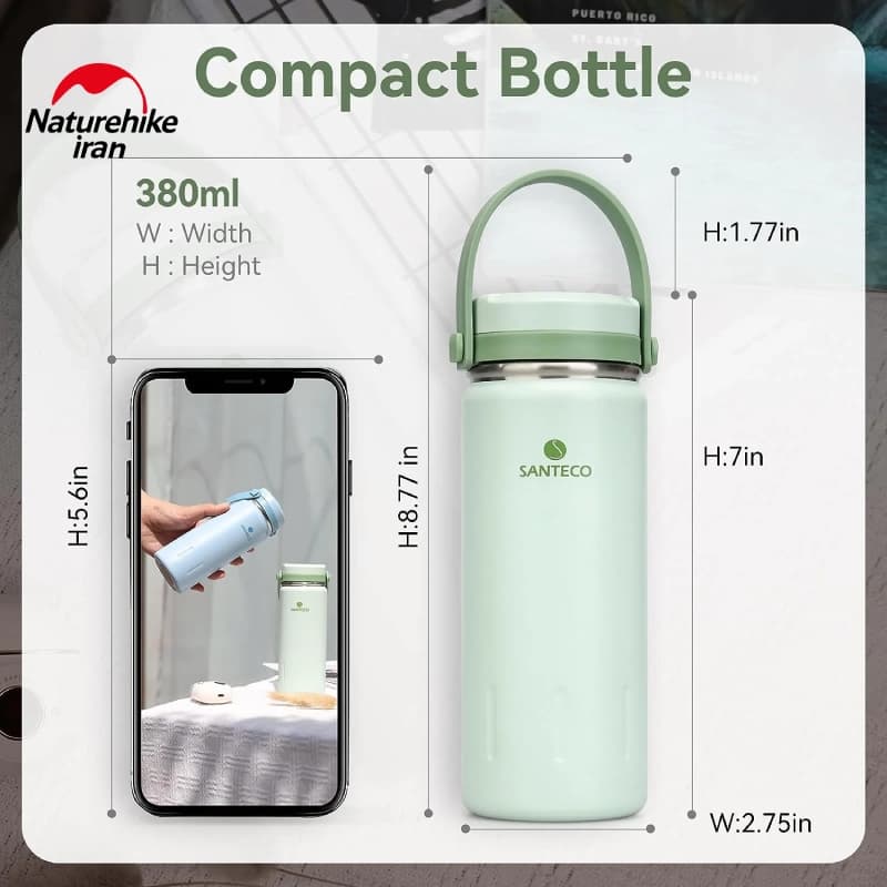 فلاسک دوجداره سانتکو 380 mm مدل KOYA SS — تصویر ۵