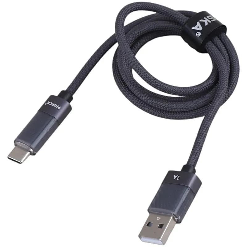 کابل تایپ سی فست شارژ 3 آمپر هیسکا LX-821AC طول 1 متر کد 9898 — تصویر ۴