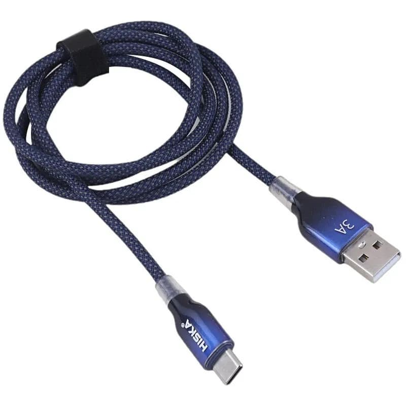کابل تایپ سی فست شارژ 3 آمپر هیسکا LX-911AC طول 1 متر کد 9900 — تصویر ۴