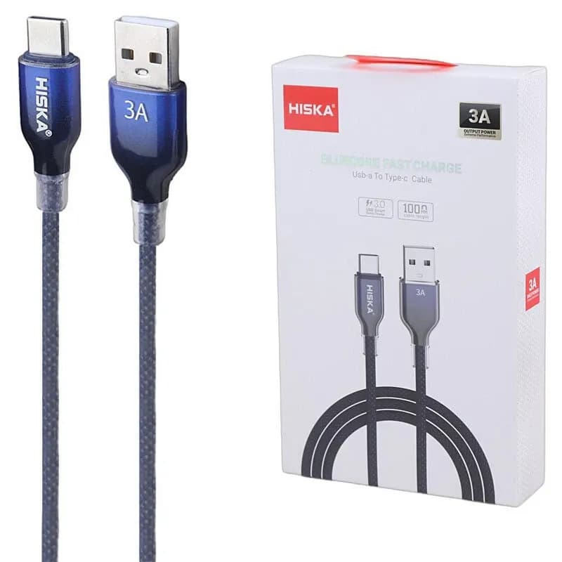 کابل تایپ سی فست شارژ 3 آمپر هیسکا LX-911AC طول 1 متر کد 9900
