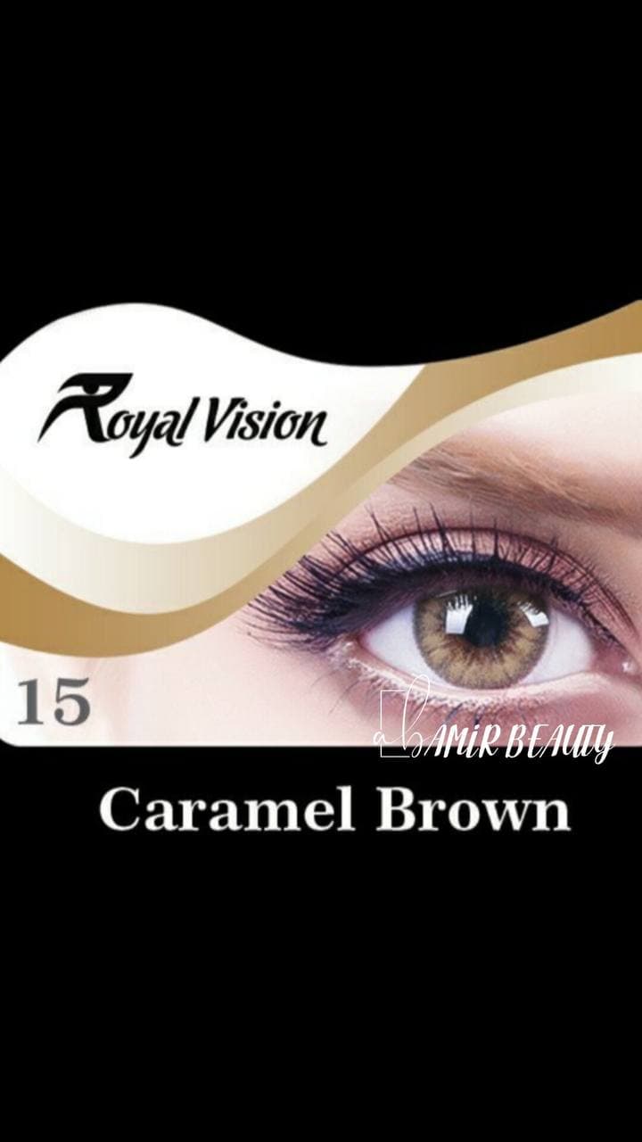 لنز رویال ویژن کد 15 Royal Vision Caramel Brown