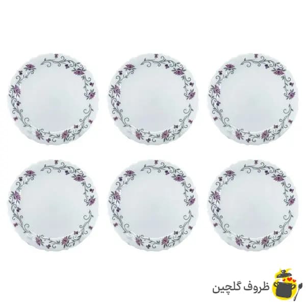 بشقاب پیش دستی پارس اپال لیندا 124 بسته 6 عددی — تصویر ۲