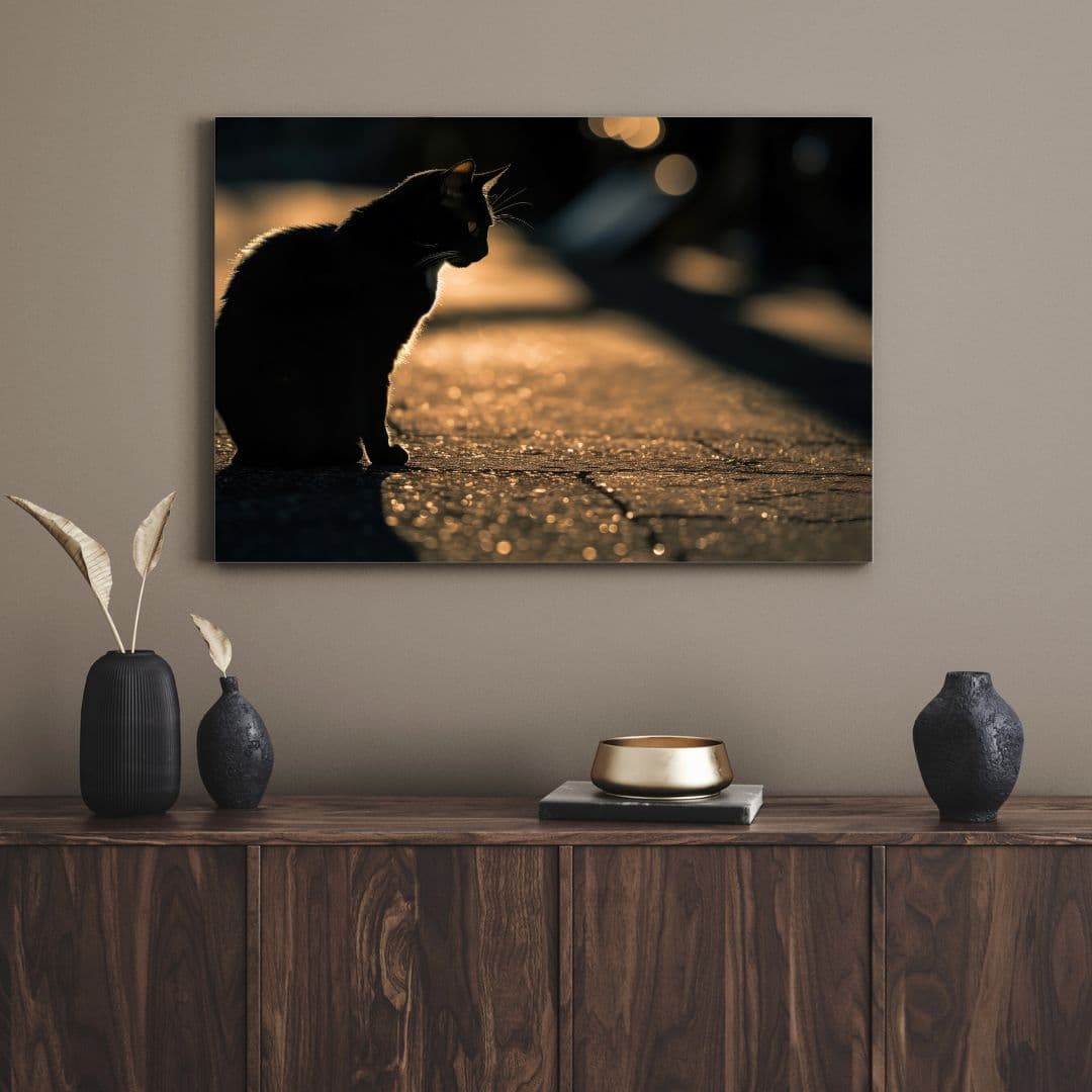 تابلو گربه در خیابان Cat on the street