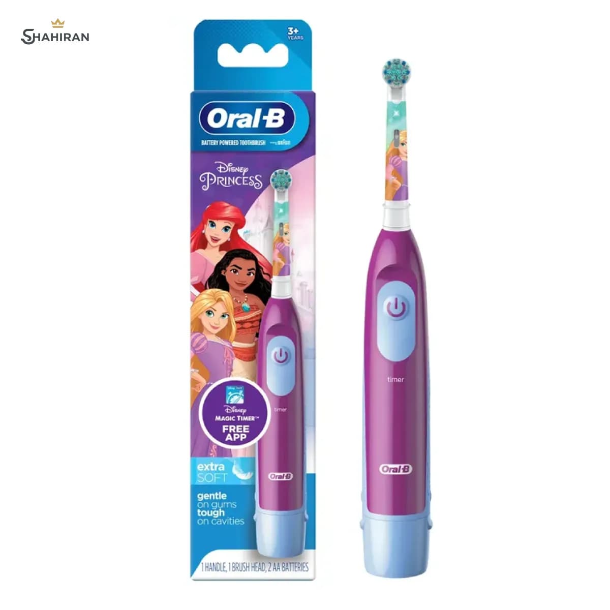 مسواک برقی کودک اورال بی مدل PRO BATTERY KIDS طرح پرنسس دیزنی