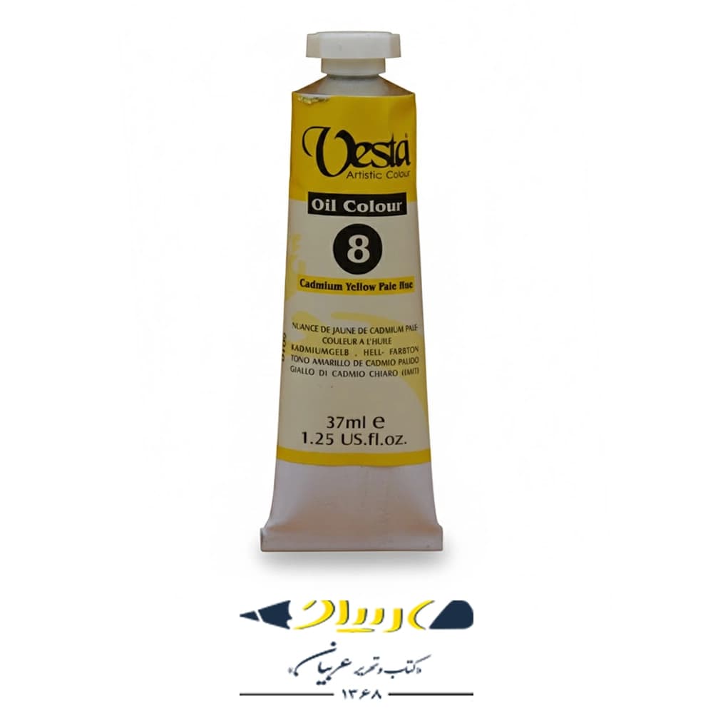 رنگ روغن وستا ۳۷ میلی‌لیتر کد ۸ – Cadmium Yellow Pale Hue