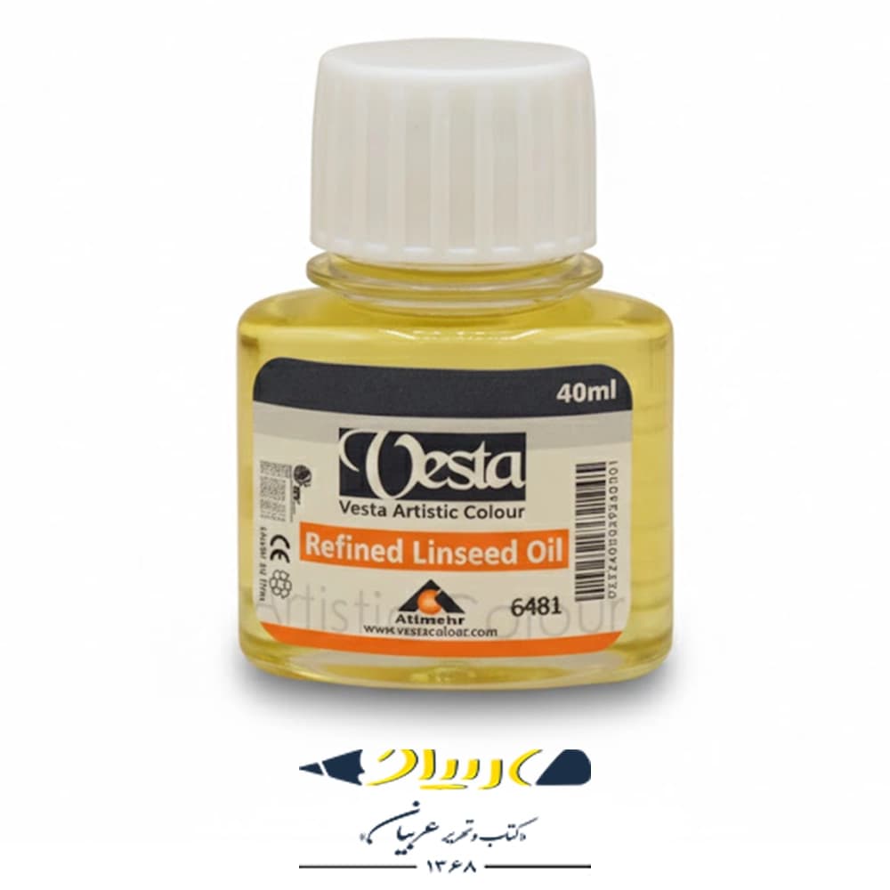 روغن بزرک وستا ۴۰ میلی‌لیتر (Refined Linseed Oil) – حلال و جلا دهنده کلاسیک