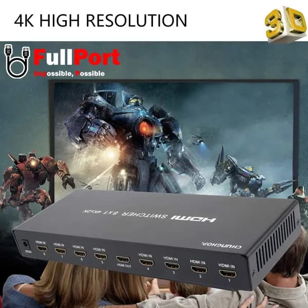 سوئیچر HDMI 8*1 ورژن 4K@V1.4 کی نت مدل K-SWHD2008 — تصویر ۲