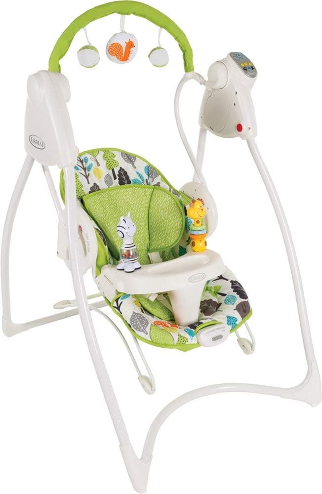 تاب برقی گراکو امریکا دوکاره بانسر شونده و دارای تنظیم خواب و شش سرعته موزیکال GRACO SWING & BOUNCER