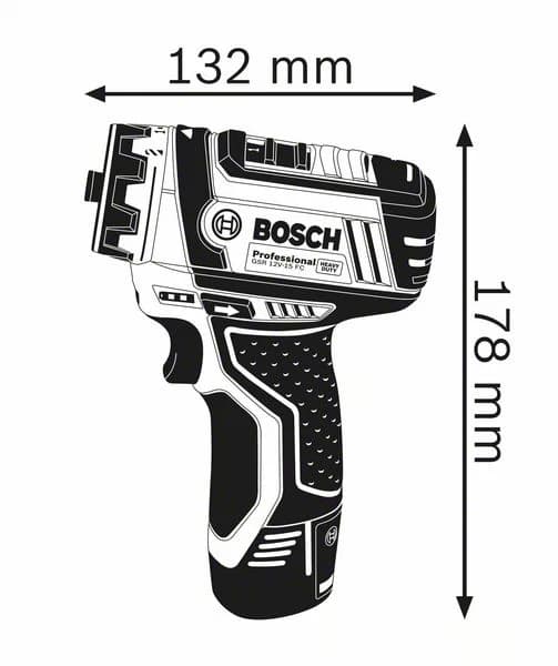 دریل پیچگوشتی شارژی بوش 12ولت همراه با 4سری مدل GSR 12V-15 FC SET — تصویر ۵