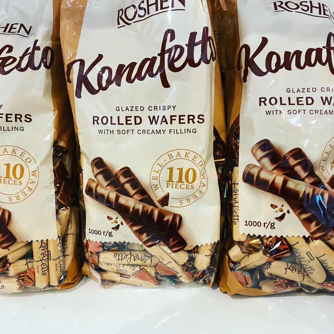 ویفر رولی فندقی کونافتتو روشن Roshen — تصویر ۶