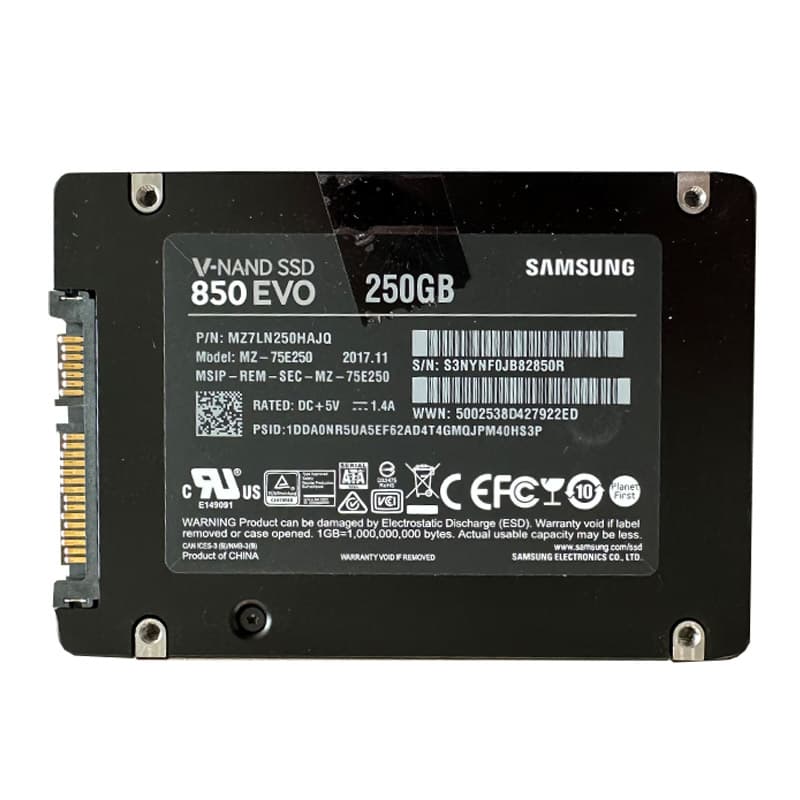 حافظه اس اس دی سامسونگ Samsung 850 EVO 250GB SSD 90 استوک — تصویر ۲