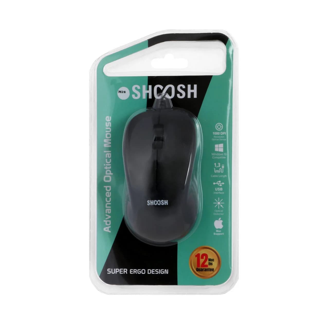 ماوس باسیم Shoosh مدل M26 – مشکی – SMO