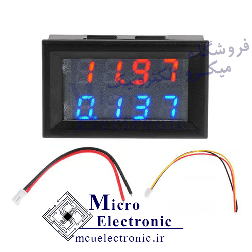 نمایشگر ولت-آمپر DC چهار رقمی 0-100ولت 10 آمپر
