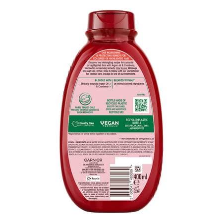شامپو گارنیر حاوی روغن آرگان و زغال اخته 400 میل مخصوص موهای رنگ شده | Garnier Shampoo — تصویر ۲