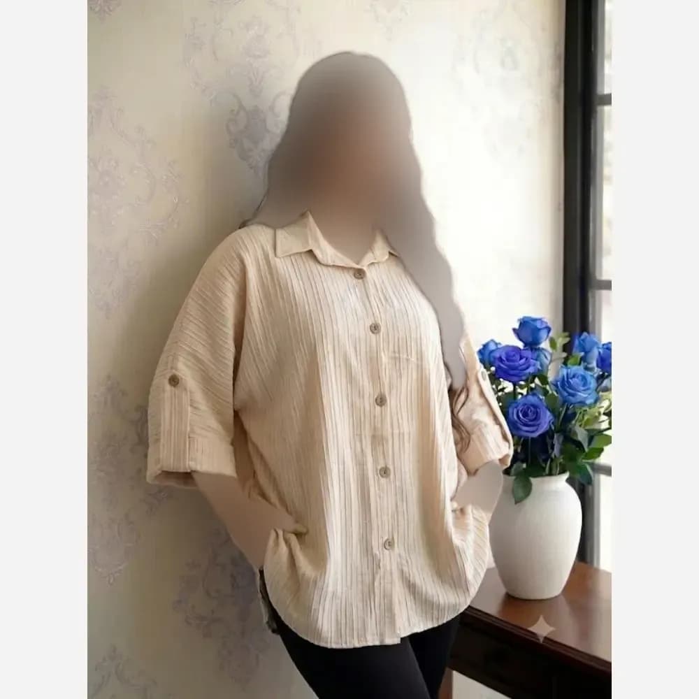 شومیز پاکتی آیوا قواره بزرگ عمده 7 عددی — تصویر ۲
