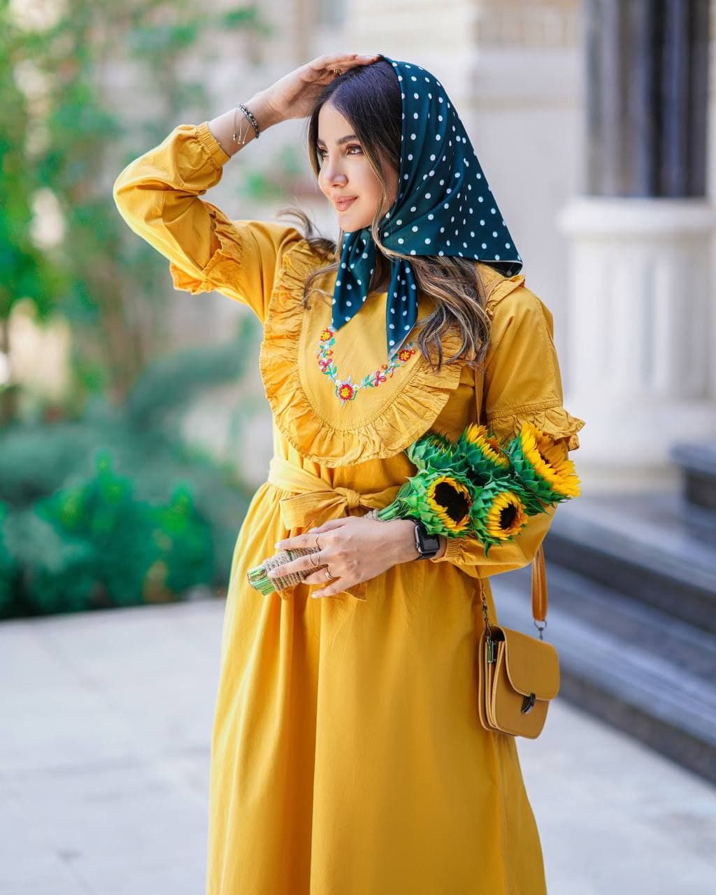 پیراهن بلنددخترانه تابستانی گلدوزی — تصویر ۴