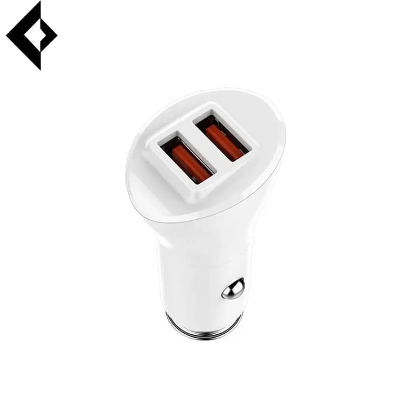 شارژر فندکی فست شارژ 2 پورت الدینیو مدل C511Q به همراه کابل تبدیل microUSB