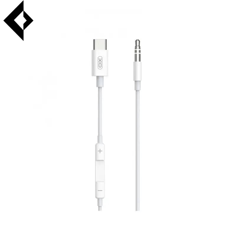 کابل تبدیل تایپ سی به AUX ایکس او مدل NB-R192B طول 1 متر