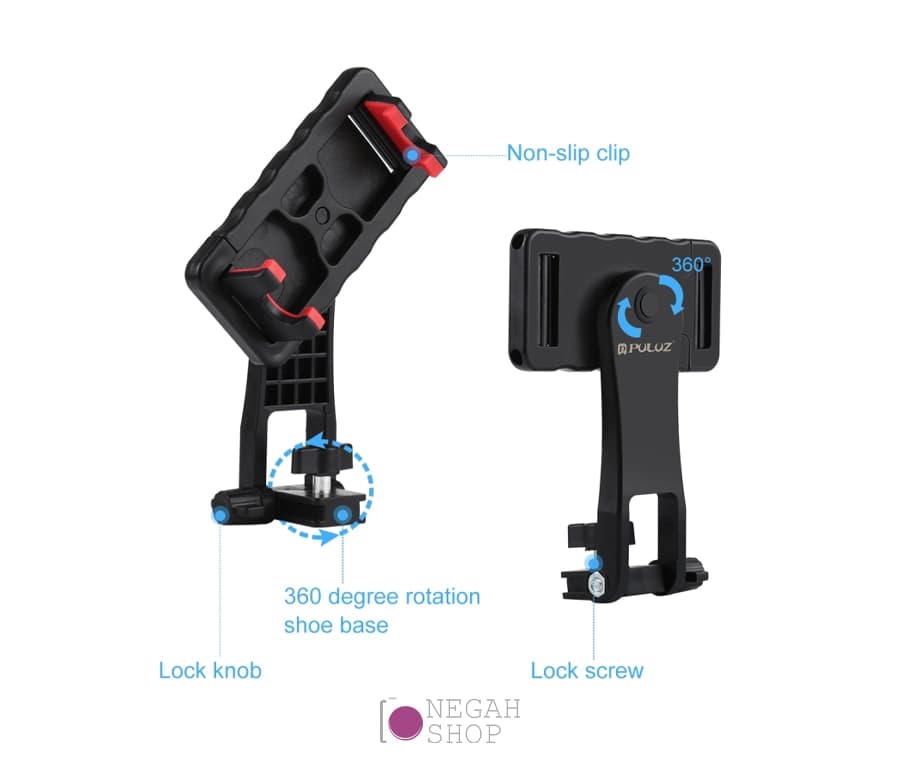 پایه نگهدارنده موبایل دو جهته با کلدشو Puluz PU536B — تصویر ۲