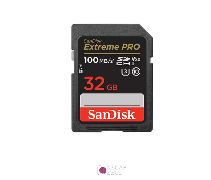 کارت حافظه SD سندیسک (SanDisk Extreme Pro) ظرفیت 32GB سرعت 100MB/s