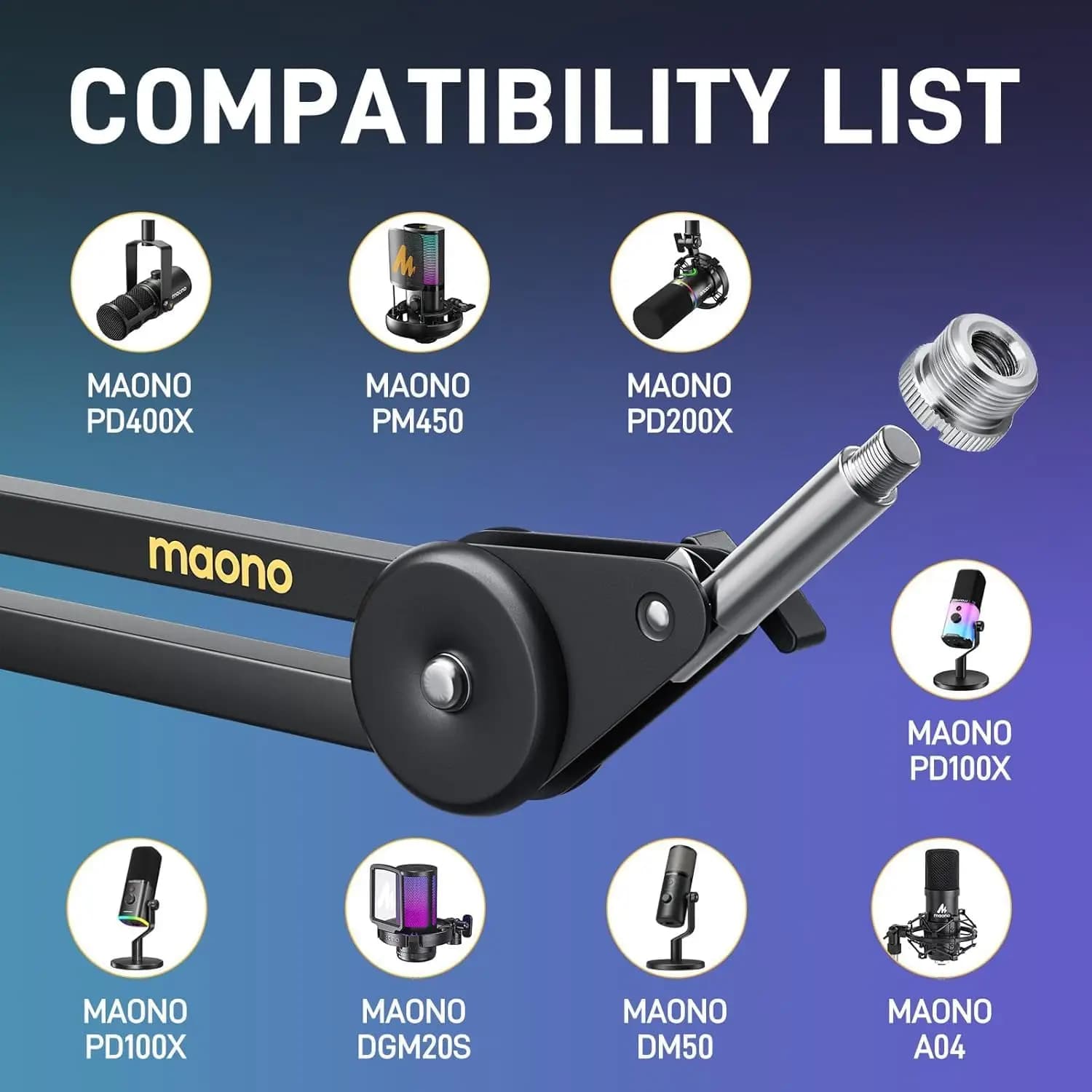 پایه میکروفون بازویی Maono AU-BA37 — تصویر ۴