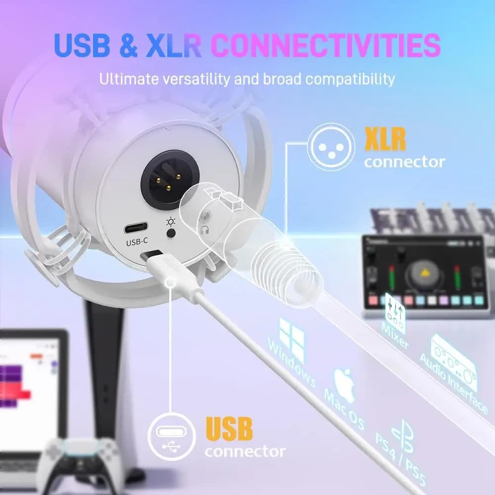 میکروفن Maono PD200X White — تصویر ۵