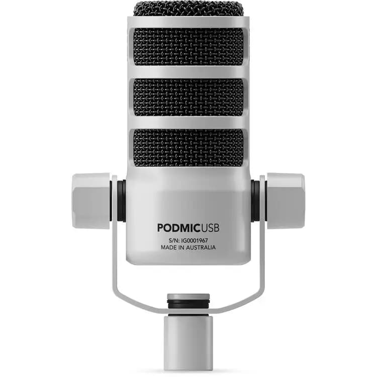 میکروفون پادکست داینامیک RODE PodMic USB and XLR Dynamic Microphone White — تصویر ۳