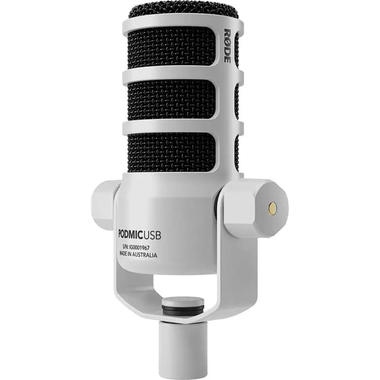 میکروفون پادکست داینامیک RODE PodMic USB and XLR Dynamic Microphone White — تصویر ۲